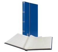 Leuchtturm 331235 Álbum para coleccionismo de sellos - libro de reservas Basic - 32 páginas DIN A4 blancas - sin forro, cubierta azul