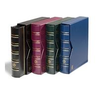 Leuchtturm 331276 Álbum para Monedas Optima Classic - 10 Fundas para Monedas de Ø 42, 27, 20, 34 mm, 2 Cubiertas, Estuche Protector - Rojo