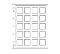 Leuchtturm 334778 Hojas ENCAP, Transparentes para 20 cápsulas de Monedas QUADRUM 50 x 50 mm