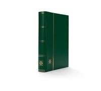 Leuchtturm 336412 Álbum para coleccionismo de Sellos - Libro de reservas Basic - 64 páginas DIN A4 Negro - Cubierta Verde sin acolchar