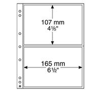 Leuchtturm 338575 Sobres para Monedas Numis 2C - 2 Compartimentos para Billetes y Tarjetas Postales - 165 x 107 mm - Paquete de 10