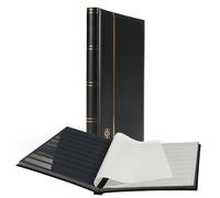 Leuchtturm 339252 Álbum para coleccionismo Comfort - DIN A4, 32 páginas, papel cristal, cubierta acolchada - negro