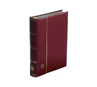 Leuchtturm 339253 Álbum para sellos Comfort - DIN A4, 32 páginas, papel cristal, cubierta acolchada - rojo vino