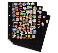 Leuchtturm 339966 Tableros para álbum de alfileres con Funda de Terciopelo Negro, Paquete de 4