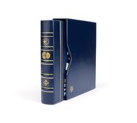 Leuchtturm 341306 VISTA Tapa Euro Classic, grabados en el lomo y en la tapa con cajetín, azul