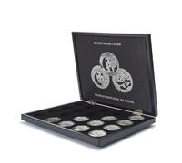 Leuchtturm Estuche Volterra 344580 para 20 monedas Panda (1 oz) – Negro, sin monedas ni cápsulas