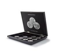 Leuchtturm 347920 Volterra Monedero - para 20 Monedas de Plata Koala Australiano en cápsulas Originales - 1 OZ. - Negro - sin Monedas ni cápsulas