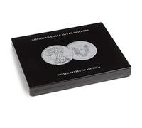 Leuchtturm 348033 Volterra Monedero - 20 Monedas de Plata American Eagle en cápsulas Monedero - 1 OZ. - Negro
