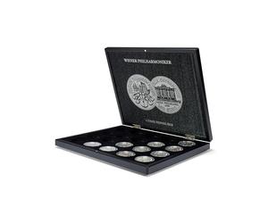 Leuchtturm 350448 Volterra Monedero para 20 onzas de Plata de la Filarmónica de Viena en cápsulas Monedero - 1 OZ. - Negro