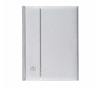 Leuchtturm 358059 Álbum para coleccionismo Comfort - DIN A4, 64 páginas, Papel Cristal, Cubierta Acolchada - Plateado