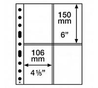 Leuchtturm 358076 Sobres de plástico Transparente SH 312, 4 Bolsillos para Postales y Cartas en Formato A6 - Paquete de 50 de PP