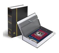 Leuchtturm 361288 Caja Fuerte para Libros - Acero 240 x 155 x 55 mm, Caja Fuerte con Llave para Objetos de Valor, Dinero en Efectivo, Joyas, Negro