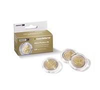 Leuchtturm 365347 Cápsulas para Monedas Ultra - 40 Unidades para Monedas de 2 Euro - Transparente, Tapa Transparente para Moneda de colección de 25,75 mm