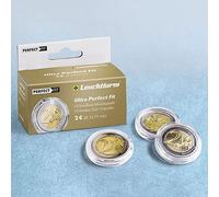 Leuchtturm 365351 Cápsulas para Monedas Ultra - 40 Piezas para Monedas de Plata de 1 Oz como American Eagle - Tapa Transparente, 40,6 mm