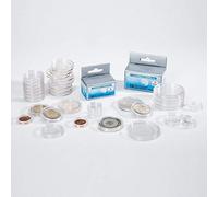 Leuchtturm 365353 Cápsulas para Monedas Grips - 40 Piezas con 29 mm de diámetro Interior - Fundas Transparentes para Monedas de colección