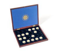 Leuchtturm 365454 Cajita portamonedas Volterra Uno Erasmus para Monedas de 2 Euro 2022, 23 Compartimentos Redondos