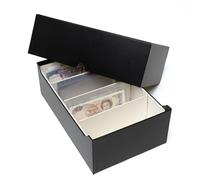 Leuchtturm 368381 Logik caja de archivo para 500 billetes de todo tipo - plástico - negro - 307 x 205 x 100 mm - caja de colección