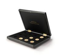 Leuchtturm 368468 Estuche para Monedas Volterra Uno para 12 Monedas de Oro Sovereign, Gran Bretaña - 252 x 205 x 31 mm, Aspecto Madera, Terciopelo