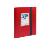 Leuchtturm 369508 TCG Album Slim Small - con 20 fundas para 160 cartas coleccionables como Pokémon y Digimon - tapa blanda rojo-negro