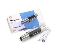 Leuchtturm 370112 Lámpara UV Holmes - Lámpara de detección para colectores, 6 LED UV, 10 LED Blancos, diseño de Aluminio, Recargable