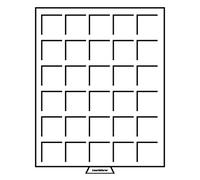 Leuchtturm Coin Box 30 Square compartments up to 38 mm Ø, Smoke Coloured