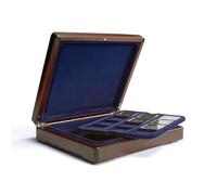 Leuchtturm Mazzola Tableau - Caja para 12 cápsulas cuadrados, color azul