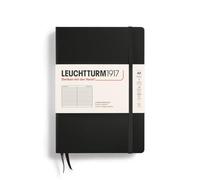 LEUCHTTURM1917 300612 Libreta Medium (A5) 145 x 210 mm, Tapa Dura, 251 páginas numeradas, Negro, Lineas