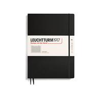 LEUCHTTURM1917 310174 Libreta de notas Master Slim (A4+) tapas duras, 123 páginas numeradas, negro, cuadriculada