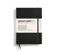 LEUCHTTURM1917 315928 Libreta de notas Medium (A5) tapas duras, 251 páginas numeradas, negro, cuadriculada