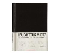 LEUCHTTURM1917 318056 Carpeta con clips de PEKA A4, hasta 150 hojas de papel, Negro, Formato vertical