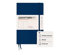 LEUCHTTURM1917 342924 Libreta Medium (A5) 145 x 210 mm, Tapa Dura, 251 páginas numeradas, Azúl Marino, Lisa