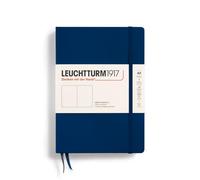LEUCHTTURM1917 342924 Libreta Medium (A5) 145 x 210 mm, Tapa Dura, 251 páginas numeradas, Azúl Marino, Lisa