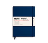 LEUCHTTURM1917 342926 Libreta Master Slim (A4+) 225 x 315 mm, Tapa Dura, 123 páginas numeradas, Azúl Marino, Lineas