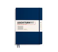 LEUCHTTURM1917 342927 Libreta Master Slim (A4+) 225 x 315 mm, Tapa Dura, 123 páginas numeradas, Azúl Marino, Cuadriculada