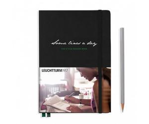 LEUCHTTURM1917 343552 Some Lines A Day, Libro de 5 años, Medium A5, Tapa Dura, 5 years Memories, Negro