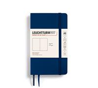 LEUCHTTURM1917 349302 Libreta de notas Pocket (A6) tapas blandas, 123 páginas numeradas, lisa, azul marino