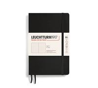 LEUCHTTURM1917 358291 Libreta Paperback (B6+) 125 x 190 mm, Tapa Blanda, 123 páginas numeradas, Negro, Puntos