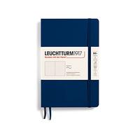 LEUCHTTURM1917 358318 Libreta Paperback (B6+) 125 x 190 mm, Tapa Blanda, 123 páginas numeradas, Azúl Marino, Puntos