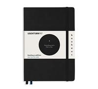 LEUCHTTURM1917 359617 Libreta Medium (A5), Tapa Dura, 251 páginas numeradas, Negro, Puntos, Bauhaus Edición