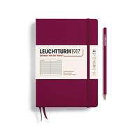LEUCHTTURM1917 359691 Libreta de notas Medium (A5) tapas duras, 251 páginas numeradas, port red, líneas