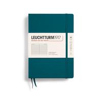 LEUCHTTURM1917 359692 Libreta de notas Medium (A5) tapas duras, 251 páginas numeradas, pacific green, líneas