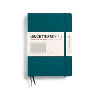 LEUCHTTURM1917 359693 - Cuaderno (A5), tapa dura, 251 páginas numeradas, cuadriculado, verde Pacífico