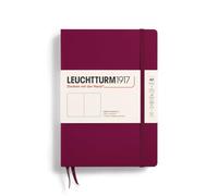 LEUCHTTURM1917 359697 Libreta Medium (A5) 145 x 210 mm, Tapa Dura, 251 páginas numeradas, Port Red, Lisa