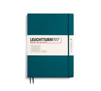 LEUCHTTURM1917 359788 Libreta de notas Master Slim (A4+) tapas duras, 123 páginas numeradas, pacific green, líneas