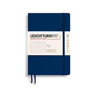 Leuchtturm1917 362850 Cuaderno mediano (A5), tapa blanda, 123 páginas numeradas, azul marino, punteado
