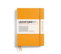 LEUCHTTURM1917 363389 Libreta Medium (A5) 145 x 210 mm, Tapa Dura, 251 páginas numeradas, Rising Sun, Cuadriculada