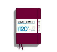 LEUCHTTURM1917 363535 Libreta de notas Medium (A5), EDITION 120, Tapas duras, 203 páginas numeradas, Port Red, Puntos