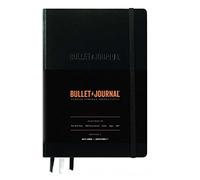 Leuchtturm1917 363572 Bullet Journal Edition 2, mediano (A5), tapa dura, 206 páginas numeradas, negro, punteado con papel de 120 g/m²