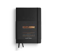 LEUCHTTURM1917 363572 Bullet Journal Edition 2, mediano (A5), tapa dura, 206 páginas numeradas, negro, punteado con papel de 120 g/m²