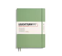 LEUCHTTURM1917 - Master Slim A4+ - Cuaderno de tapa dura a rayas (Sage) - 123 páginas numeradas